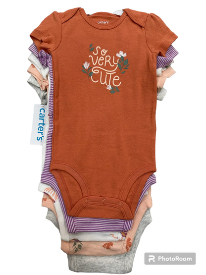 Carter's Set de 5 onesies Rosado/Morado