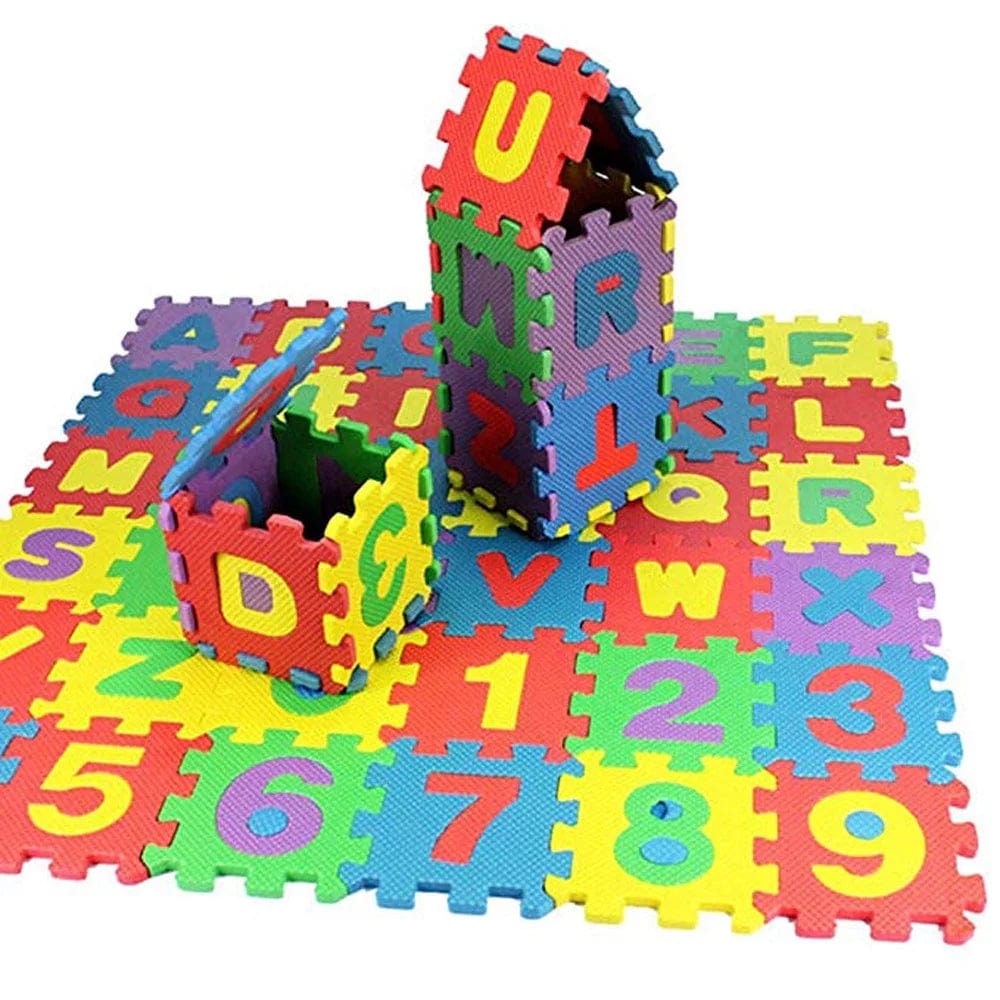 Pisos de Foam de Letras y Numeros. Juegos Educativos.