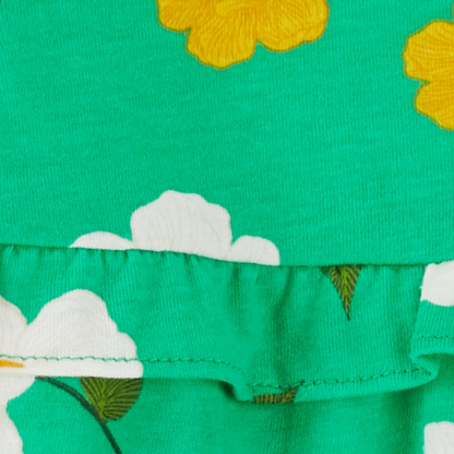 Carter's set onesies sleeve + green pants flowers