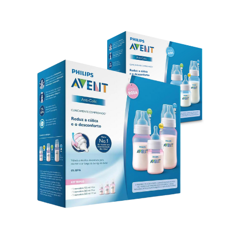 Set de Biberones Anticólicos 4/9/11oz, Philips Avent