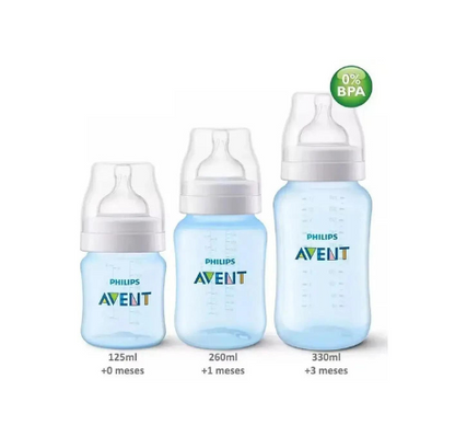 Set de Biberones Anticólicos 4/9/11oz, Philips Avent